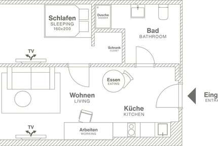 Zimmer Schönefeld - 1 Zimmer, 1.749&euro; | Angebot:25530469