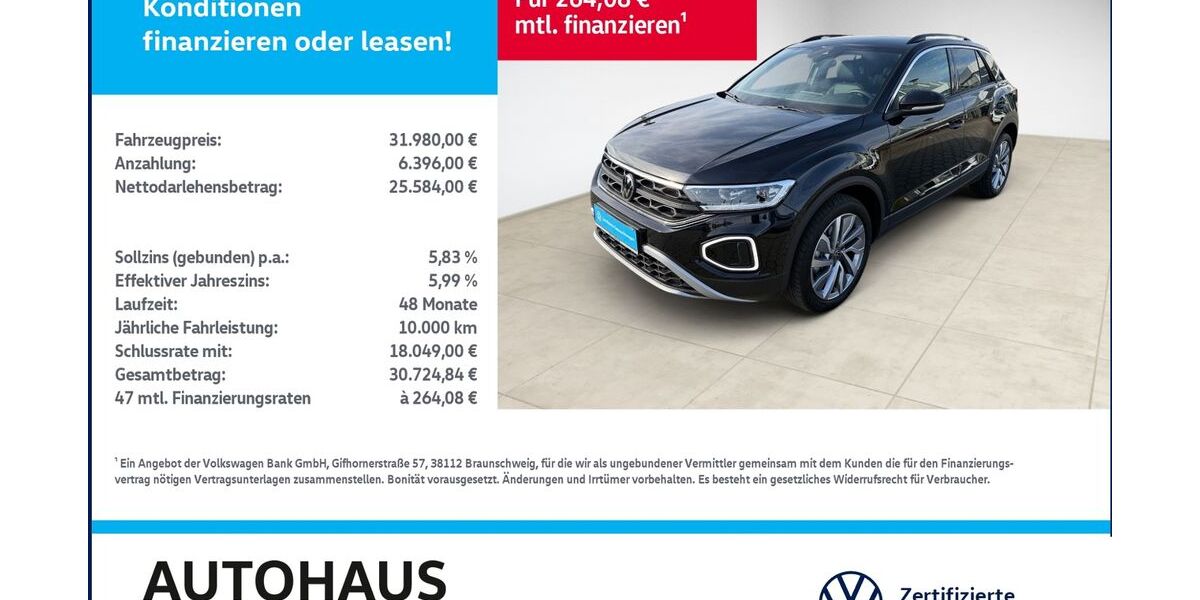 VW T-Roc 27.774 km 32.980 &euro; Bitterfeld-Wolfen 06749