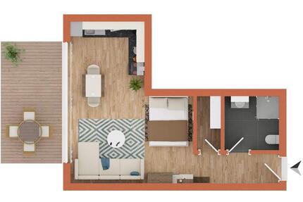 Exklusives Wohnen nach Sanierung: Helle 3-Zimmer-Wohnung mit Terrasse & Parkett in Schnaittach 3 zimmer