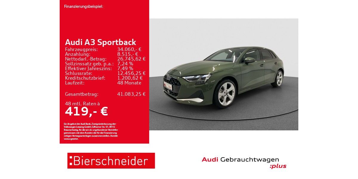 Audi A3 8.142 km 34.060 &euro; Aalen 73431
