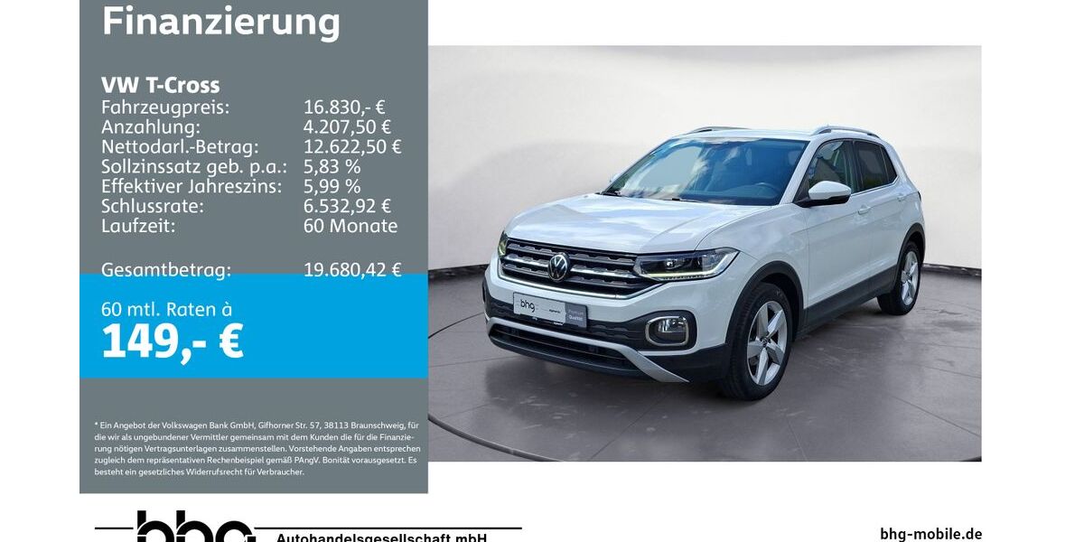 VW T-Cross 58.740 km 16.830 &euro; Reutlingen 72770