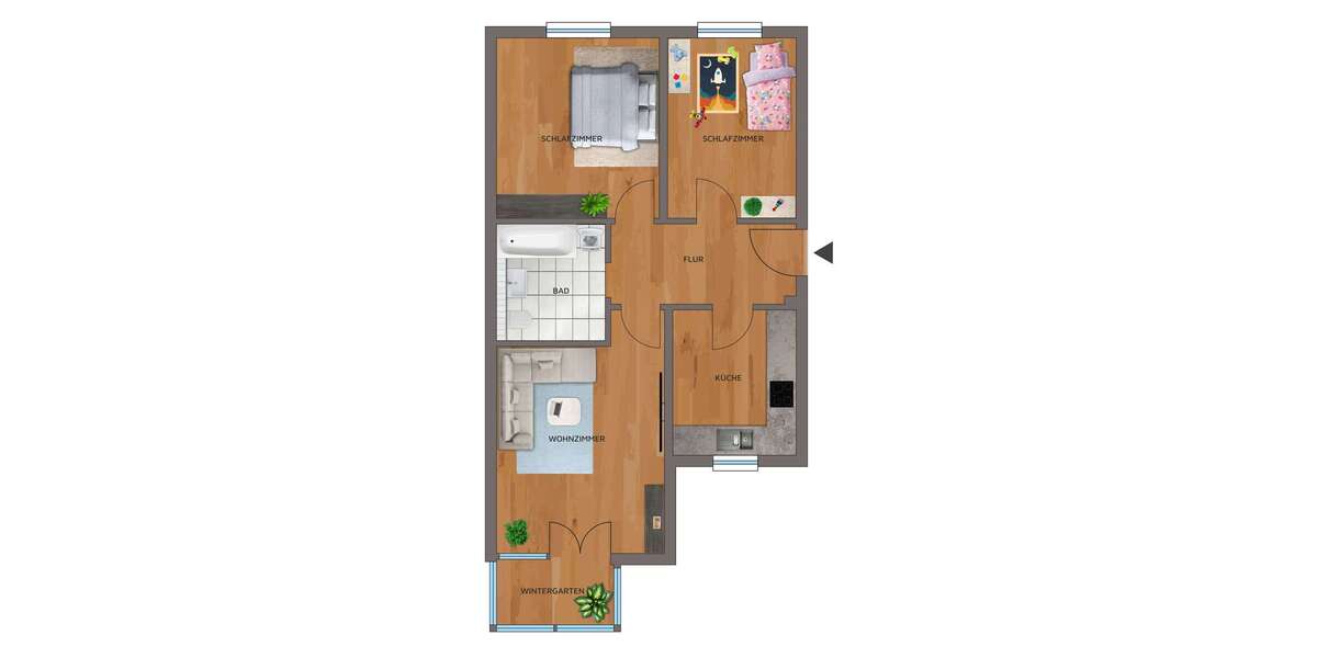 Etagenwohnung Gera Debschwitz - 3 Zimmer, 65 m&sup2;, 450&euro; | Angebot:26443266