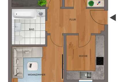 Wohnung Gera Debschwitz - 3 Zimmer, 65 m&sup2;, 450&euro; | Angebot:26443266