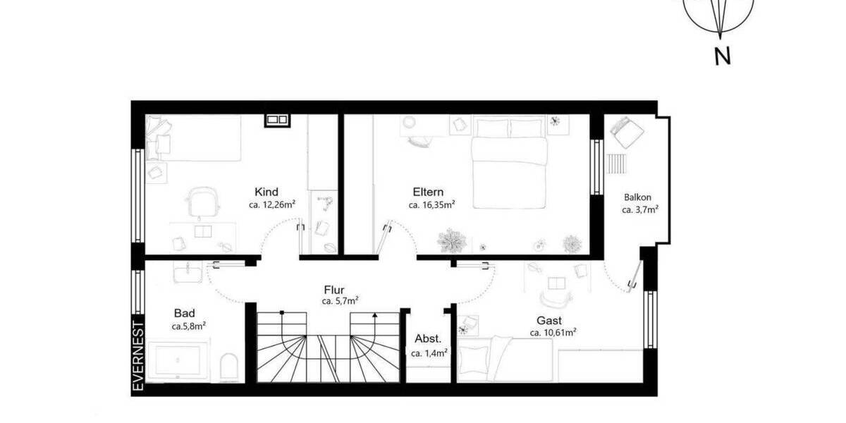 Reihenmittelhaus Weinheim - 4 Zimmer, 109 m&sup2;, 430.000&euro; | Angebot:25566341