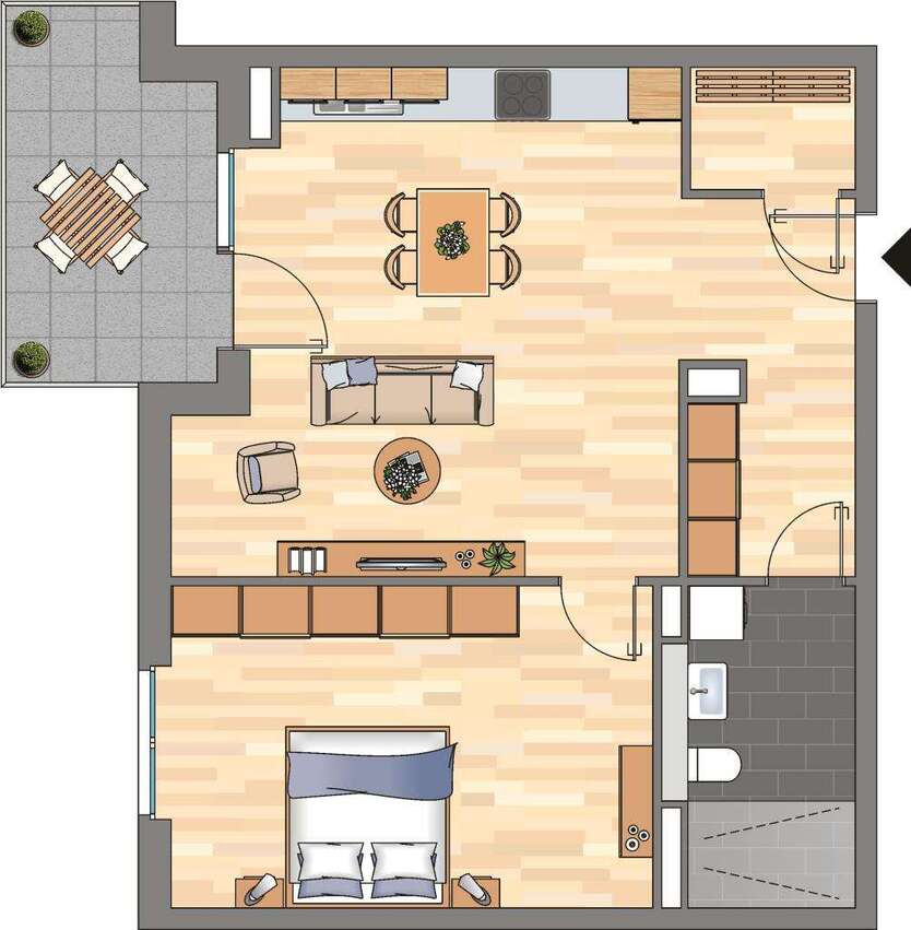 Wohnung zum Mieten in Bonn 1.079 € 67.71 m² 2 zimmer