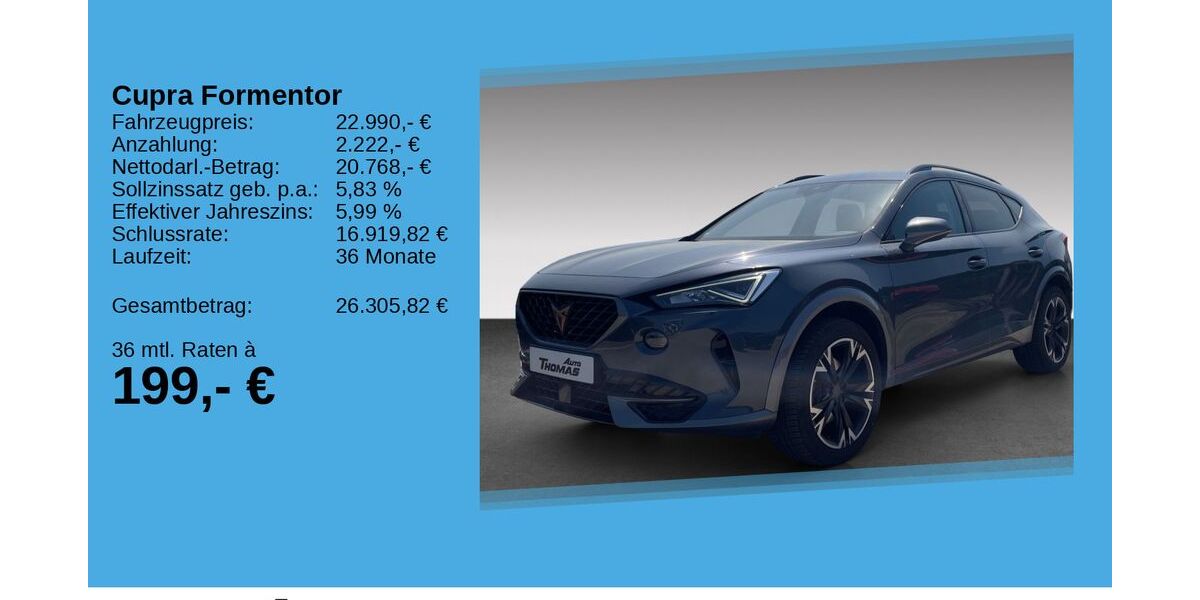 Cupra Formentor 32.450 km 22.990 &euro; Bonn 53227