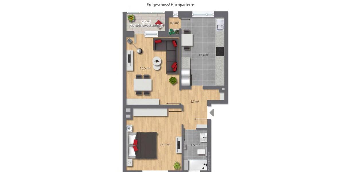 Hochparterre Winterspelt - 3 Zimmer, 60 m&sup2;, 660&euro; | Angebot:25281893