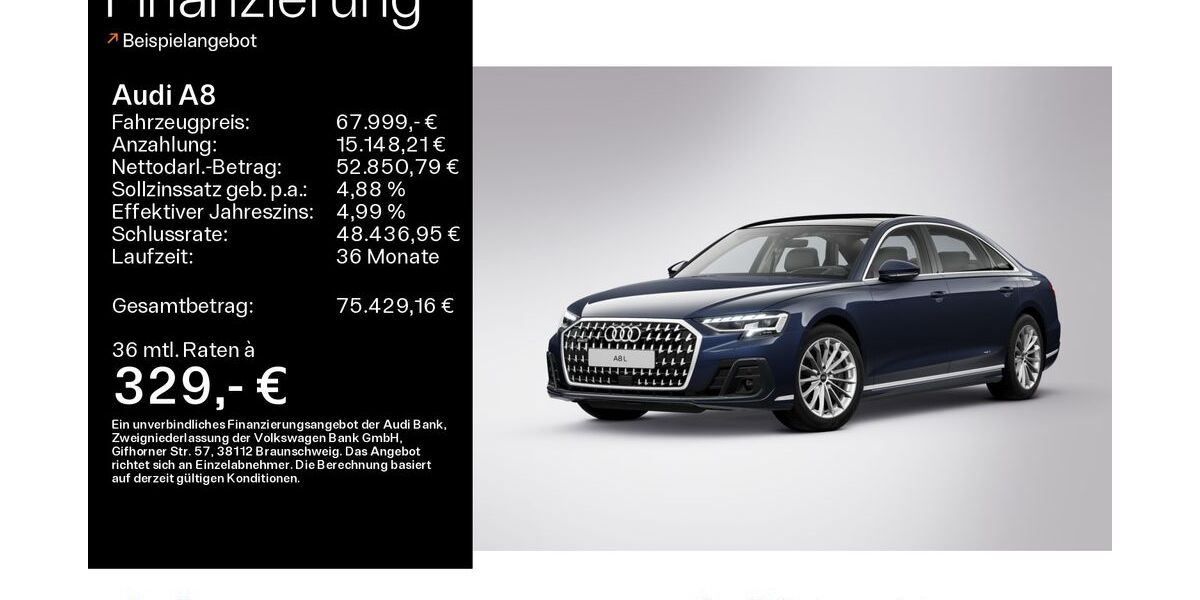 Audi A8 28.295 km 67.999 € Hofheim 65719