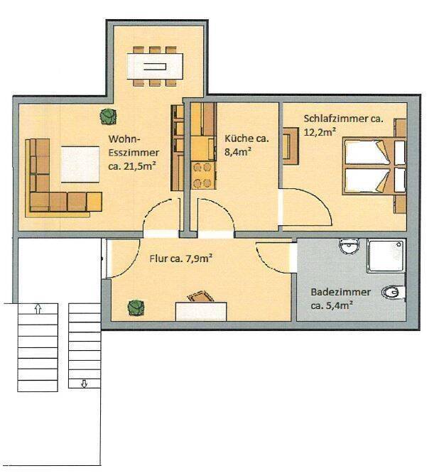 Sehr schöne Dachgeschoßwohnung im Zentrum Merseburgs zu verkaufen