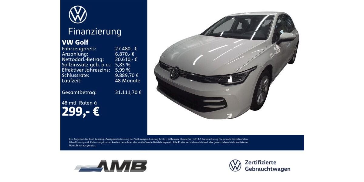 VW Golf 2.640 km 27.480 &euro; Borna 04552