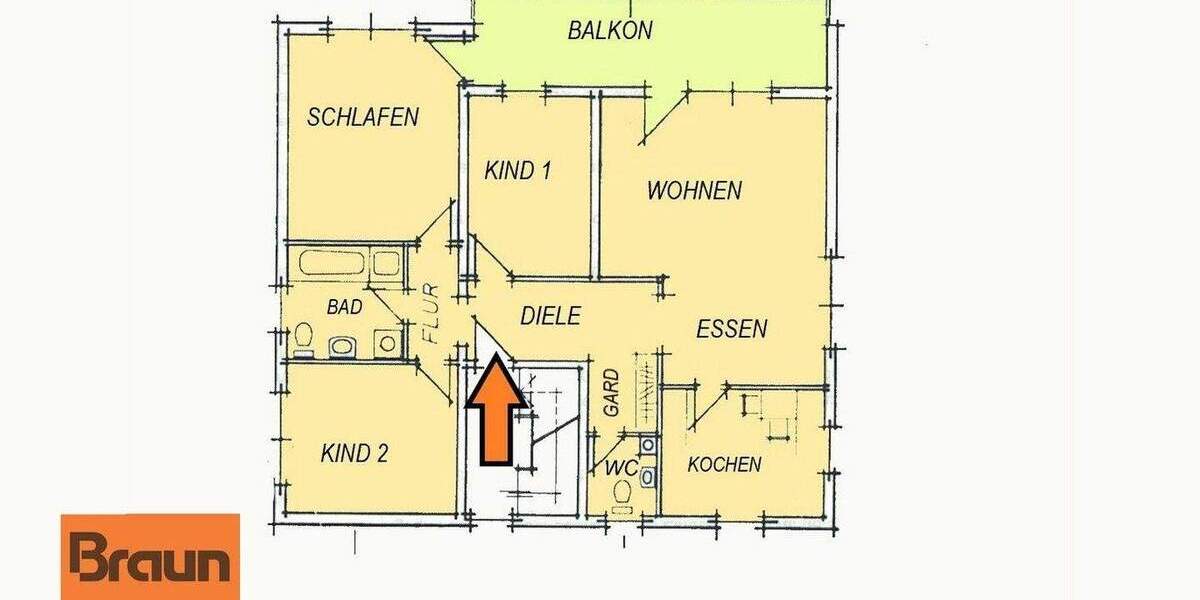 Attraktive 4,5-Zimmer-Eigentumswohung in Trossingen, inkl. Einzelgarage und Pkw-Außenstellplatz 4 zimmer