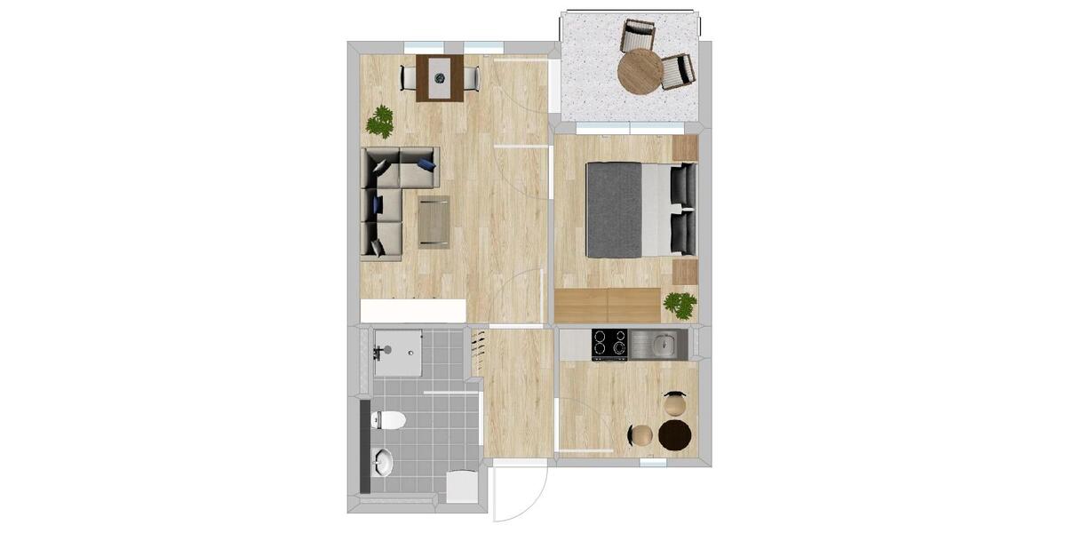 Etagenwohnung Riesa Canitz - 2 Zimmer, 45 m&sup2;, 359&euro; | Angebot:26637291