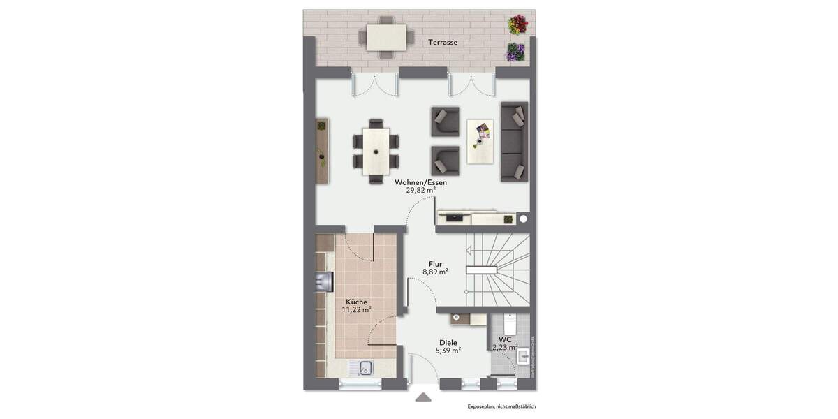 Reihenmittelhaus Kirchseeon - 6 Zimmer, 171 m&sup2;, 2.380&euro; | Angebot:25523927