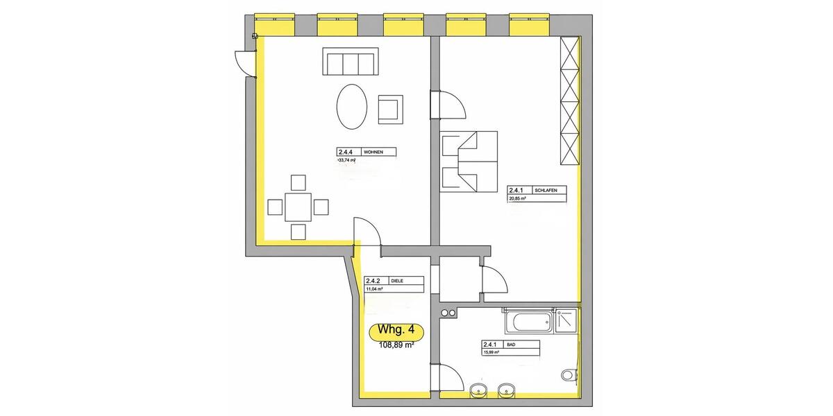 Etagenwohnung Kempten (Allgäu) - 2 Zimmer, 108 m&sup2;, 1.430&euro; | Angebot:26348740