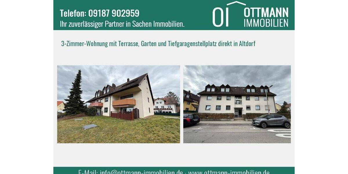Etagenwohnung Altdorf b. Nürnberg Altdorf - 3 Zimmer, 75 m&sup2;, 225.500&euro; | Angebot:26141837