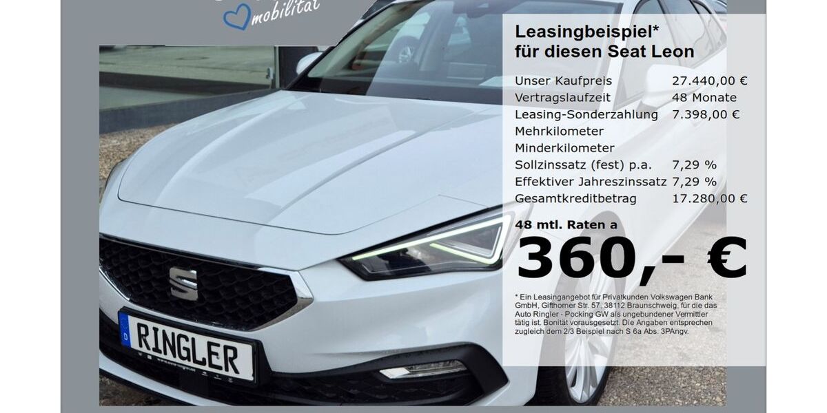 Seat Leon 16.900 km 27.440 &euro; Pocking 94060