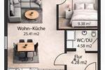 Erdgeschoßwohnung Schwenningen - 2 Zimmer, 44 m&sup2;, 500&euro; | Angebot:26399173