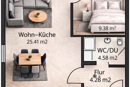 Wohnung Schwenningen - 2 Zimmer, 44 m&sup2;, 500&euro; | Angebot:26399173