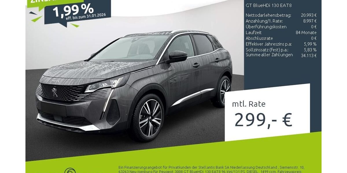 Peugeot 3008 7.924 km 27.488 &euro; Ahaus 48683