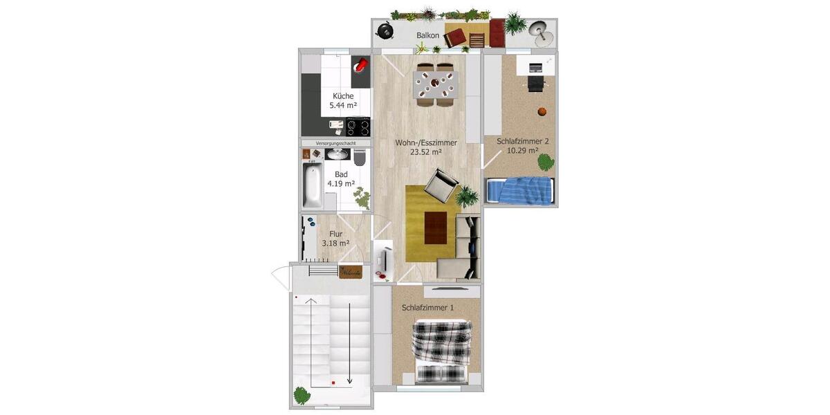 Attraktive Eigentumswohnung in Oberlungwitz 3 zimmer