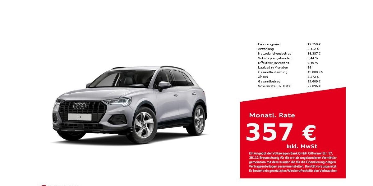 Audi Q3 8.700 km 42.750 &euro; Lübeck 23556
