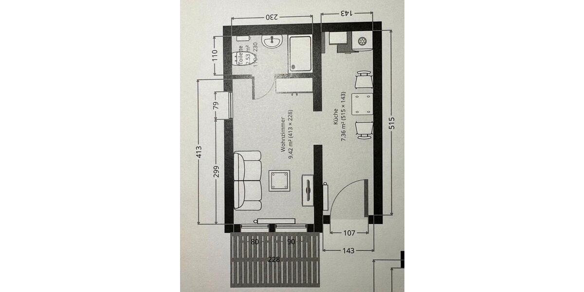 Erdgeschoßwohnung Langwedel - 1 Zimmer, 22 m&sup2;, 350&euro; | Angebot:25999987