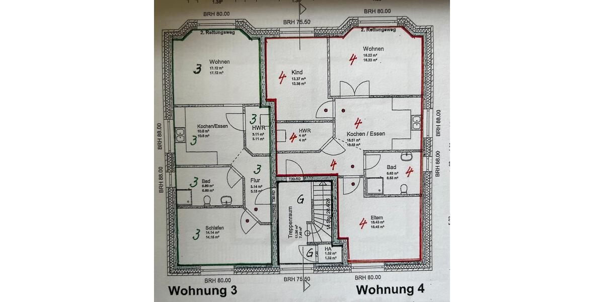 Etagenwohnung Brokstedt - 3 Zimmer, 75 m&sup2;, 975&euro; | Angebot:26402971