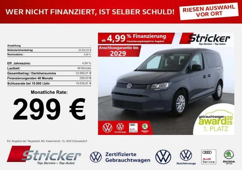 VW Caddy 20.029 km 28.949 € Horn-Bad Meinberg 32805