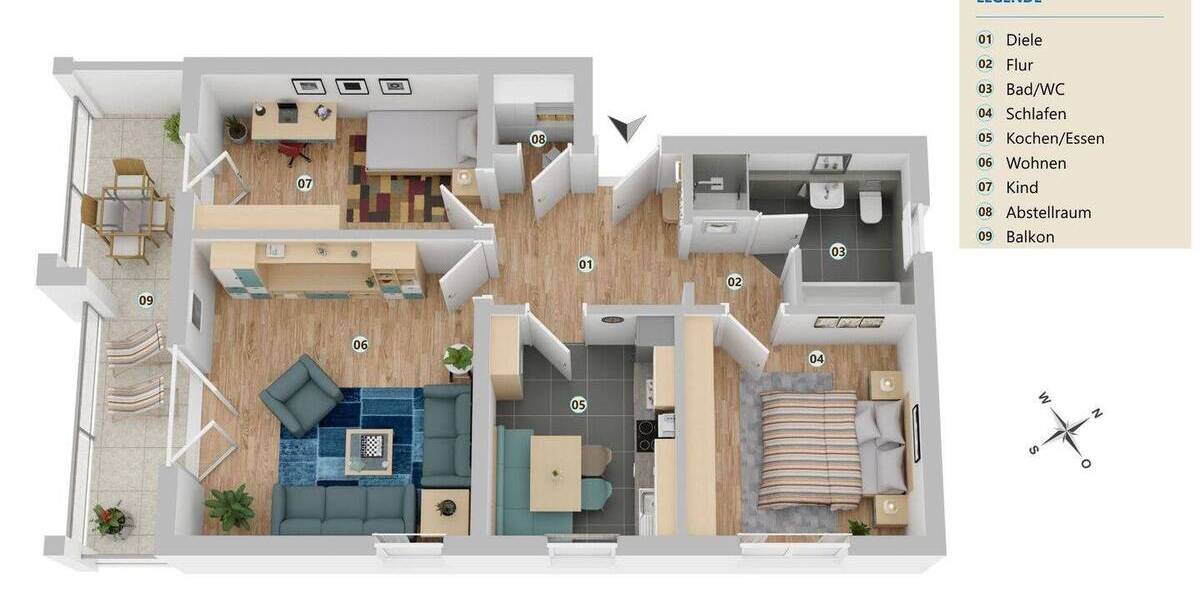 Etagenwohnung Bayerisch Gmain - 3 Zimmer, 79 m&sup2;, 499.000&euro; | Angebot:26887682