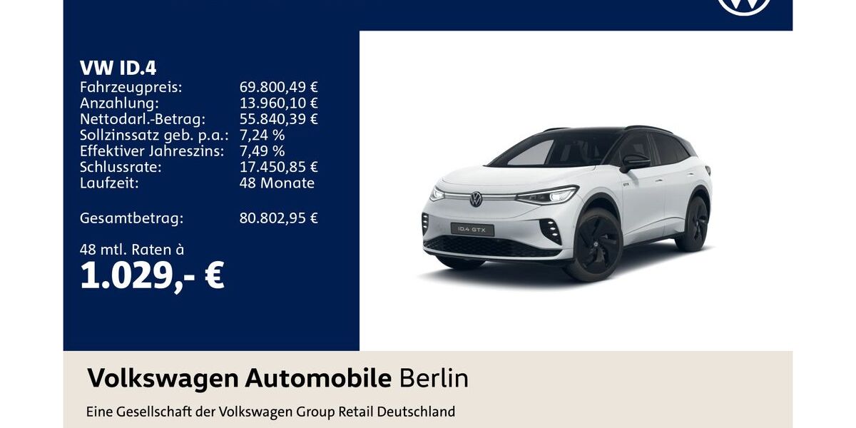 VW ID.4 10.000 km 69.800 &euro; Berlin 12681
