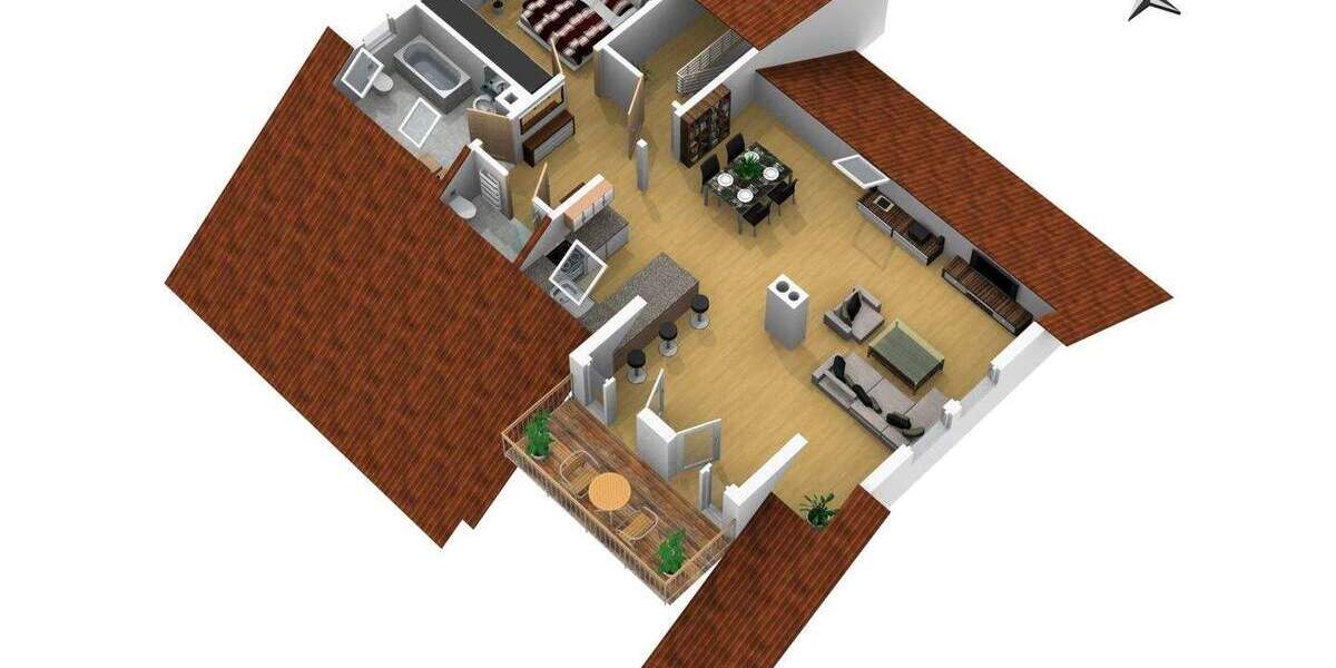 Helle Dachgeschosswohnung mit ausgebauter Bühne, Stellplatz und wunderschönem Ausblick auf die Felder von Leutenbach 4 zimmer