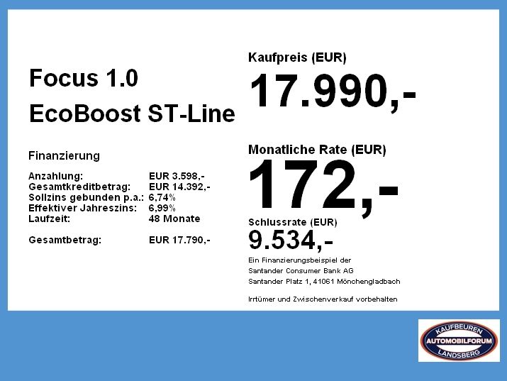 Ford Focus 45.000 km 17.990 &euro; Kaufbeuren 87600