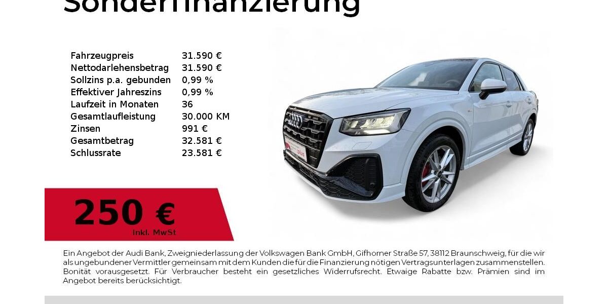 Audi Q2 6.465 km 31.590 &euro; Dessau-Roßlau 06844