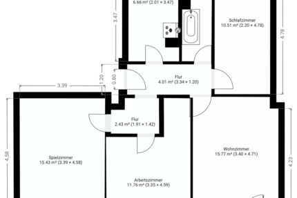 4-Zimmer-Wohnung saniert 4 zimmer