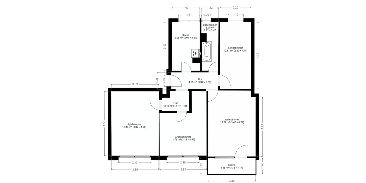 4-Zimmer-Wohnung saniert 4 zimmer