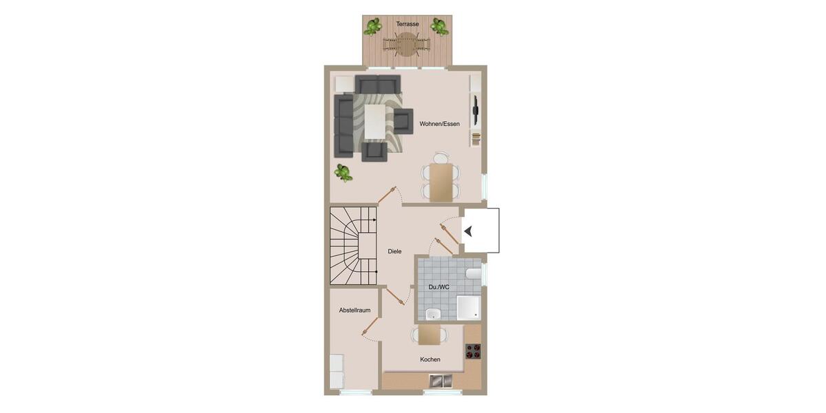 Doppelhaushälfte Bielefeld Heepen - 4 Zimmer, 97 m&sup2;, 561&euro; | Angebot:25360610