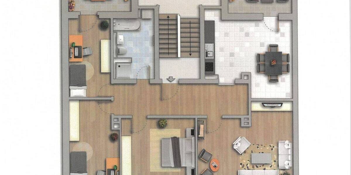 Etagenwohnung Gera Innenstadt - 4 Zimmer, 120 m&sup2;, 1.215&euro; | Angebot:26902619