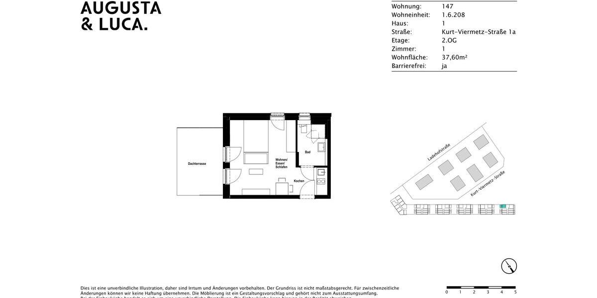 Etagenwohnung Augsburg - 1 Zimmer, 38 m&sup2;, 720&euro; | Angebot:26660344