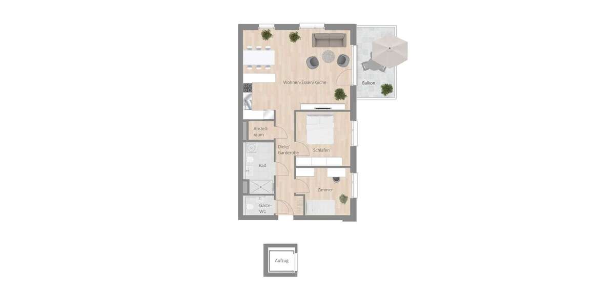 Etagenwohnung Besigheim - 3.5 Zimmer, 86 m&sup2;, 1.230&euro; | Angebot:26282482