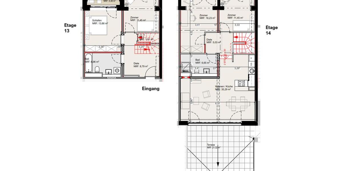 Maisonettenwohnung Cottbus Sachsendorf - 5 Zimmer, 130 m&sup2;, 2.086&euro; | Angebot:26163990