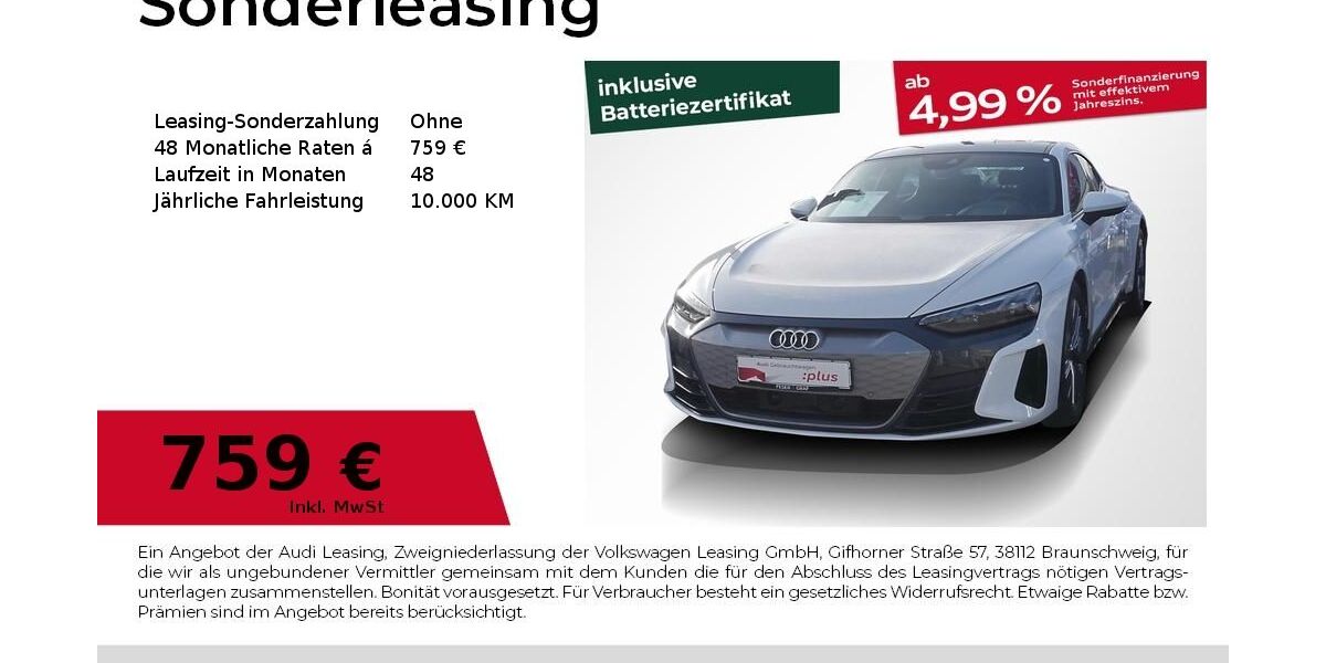 Audi e-tron GT 22.387 km 51.980 &euro; Fürth 90763