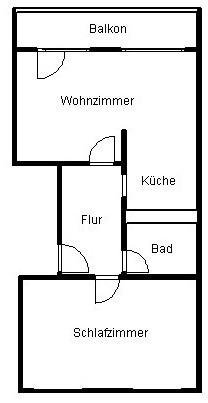 Erdgeschoßwohnung Halle (Saale) Halle-Neustadt - 2 Zimmer, 59 m&sup2;, 350&euro; | Angebot:26146132