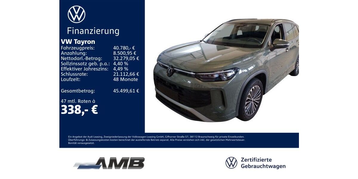 VW Tayron 9.740 km 39.980 &euro; Borna 04552