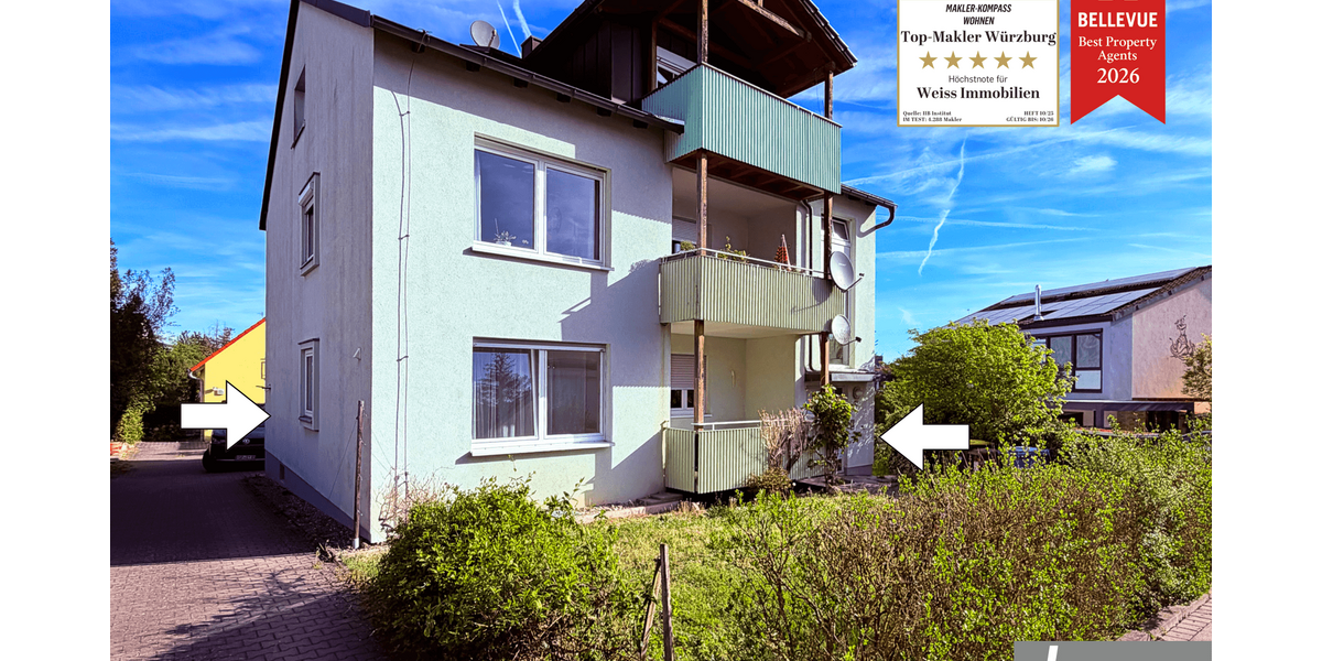 Etagenwohnung Gerbrunn - 4 Zimmer, 104 m&sup2;, 365.000&euro; | Angebot:26592577