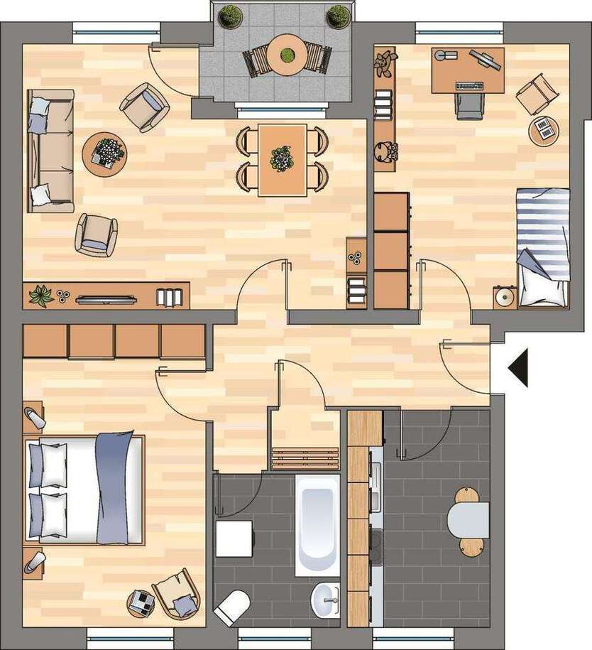 Wohnung zum Mieten in Varel 529 € 66.23 m²