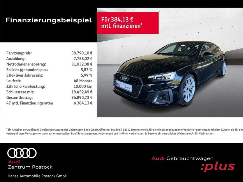 Audi A5 21.657 km 38.790 € Rostock 18059
