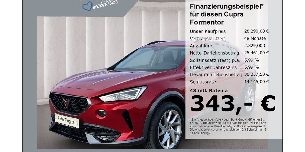 Cupra Formentor 55.000 km 28.290 &euro; Pocking 94060