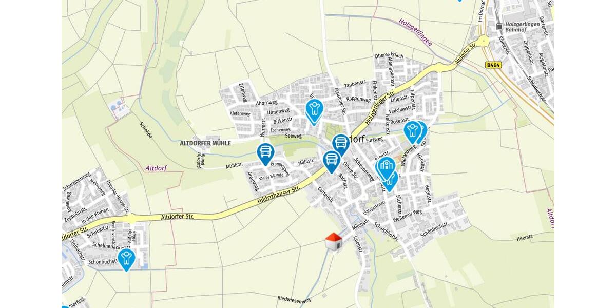 Einfamilienhaus Altdorf - 4 Zimmer, 124 m&sup2;, 1.900&euro; | Angebot:24082883