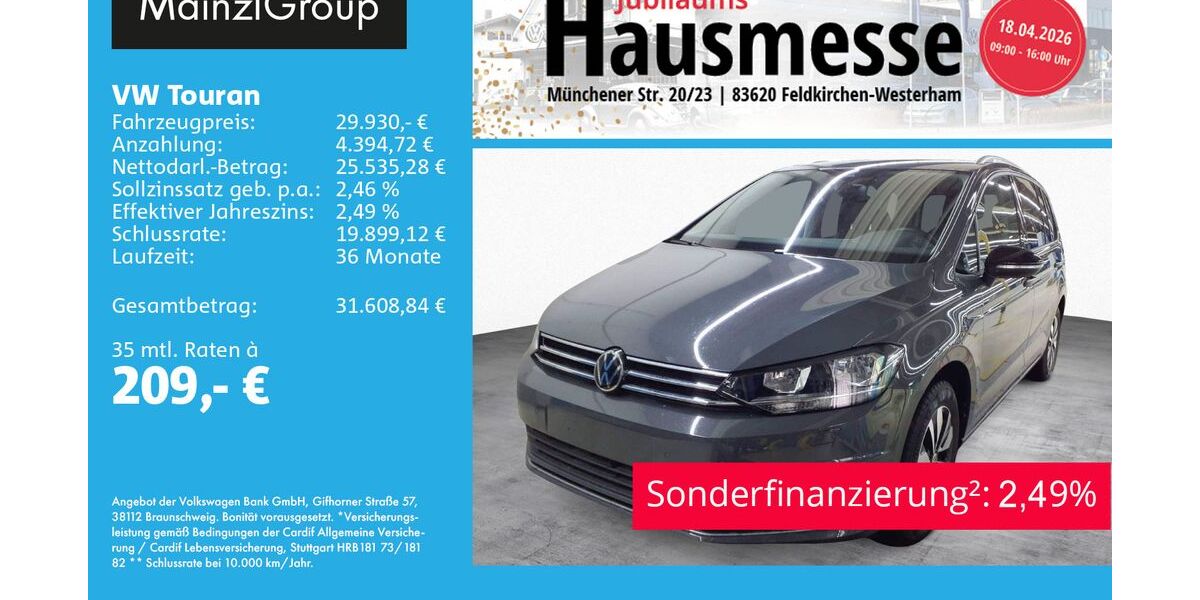 VW Touran 20.300 km 29.930 &euro; Feldkirchen/Westerham 83620