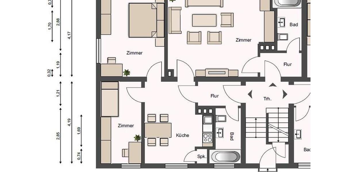Etagenwohnung Einbeck - 3 Zimmer, 75 m&sup2;, 520&euro; | Angebot:25547893
